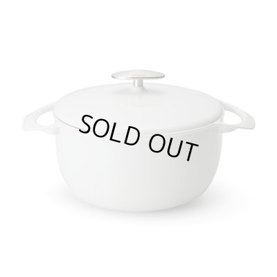 Photo1: Casserole 22cm White（4.02qt,3.8ℓ) 